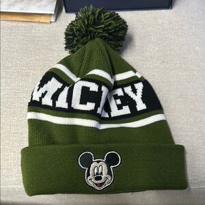 Disney Green and Black Mickey Mouse Knit Hat